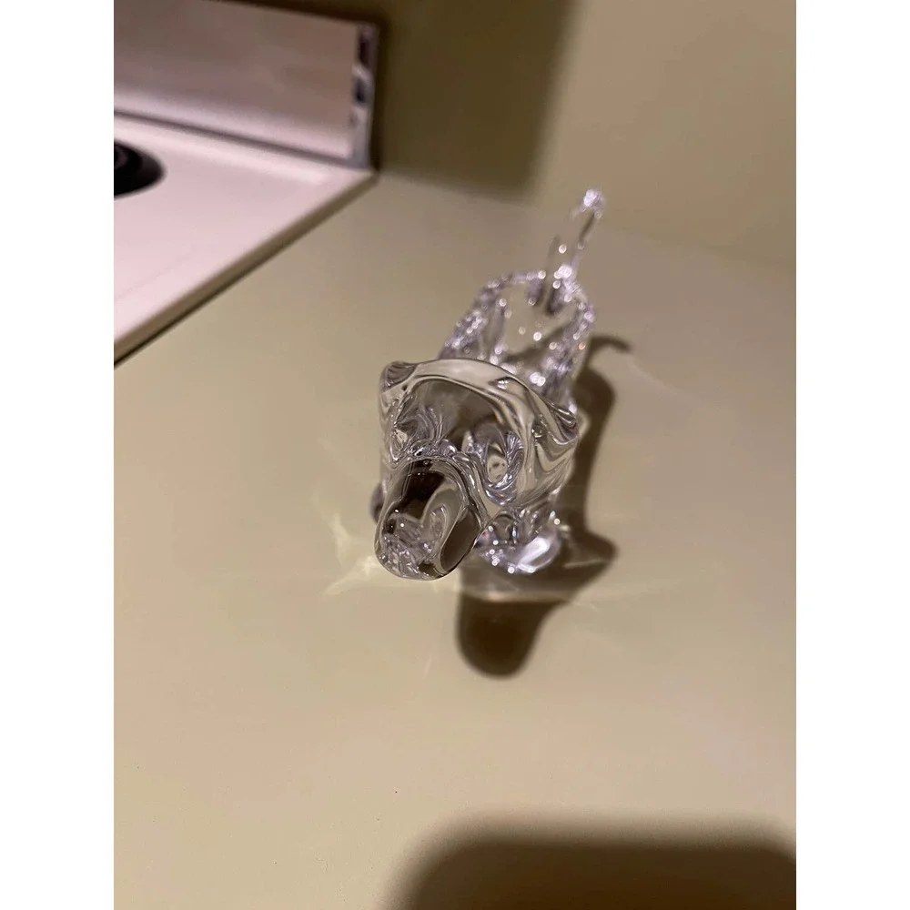 Vintage Art Lead‎ Crystal Dachshund Dog Candy Dish